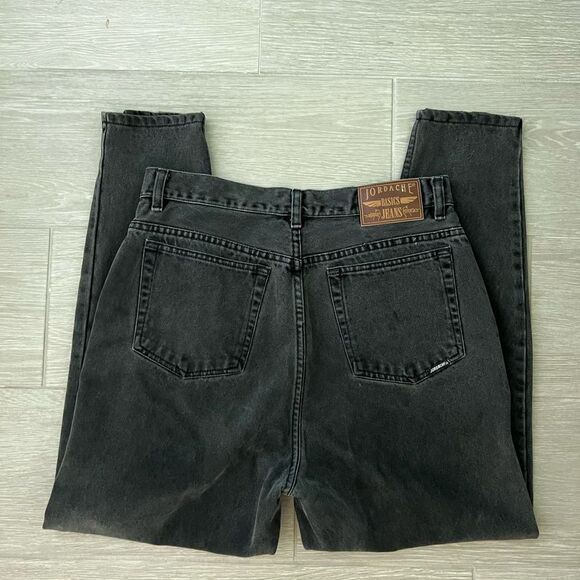 Vintage Jordache Black Denim Jeans Snap Ankle Detail size 10 - Picture 6 of 10